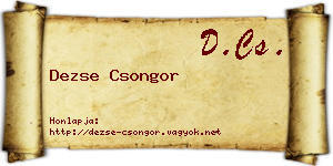 Dezse Csongor névjegykártya