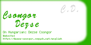 csongor dezse business card